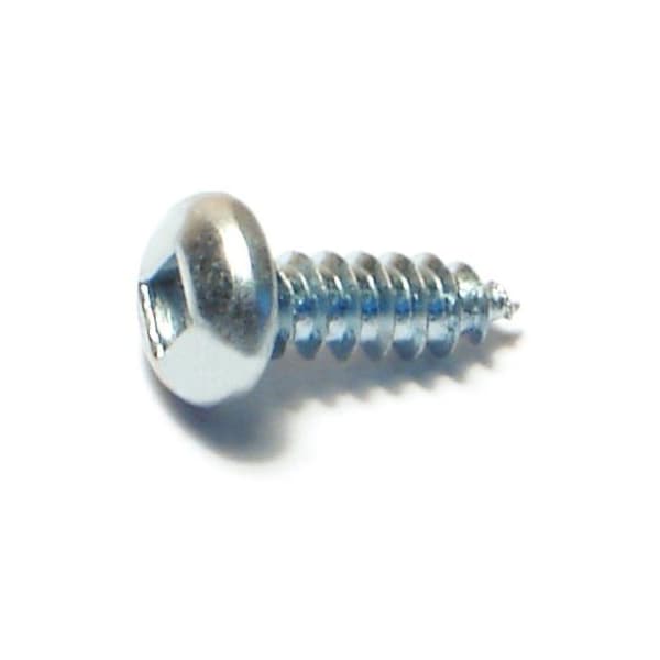 Midwest Fastener Sheet Metal Screw, #8 x 1/2 in, Zinc Plated Steel Pan Head Square Drive, 100 PK 08713 - main